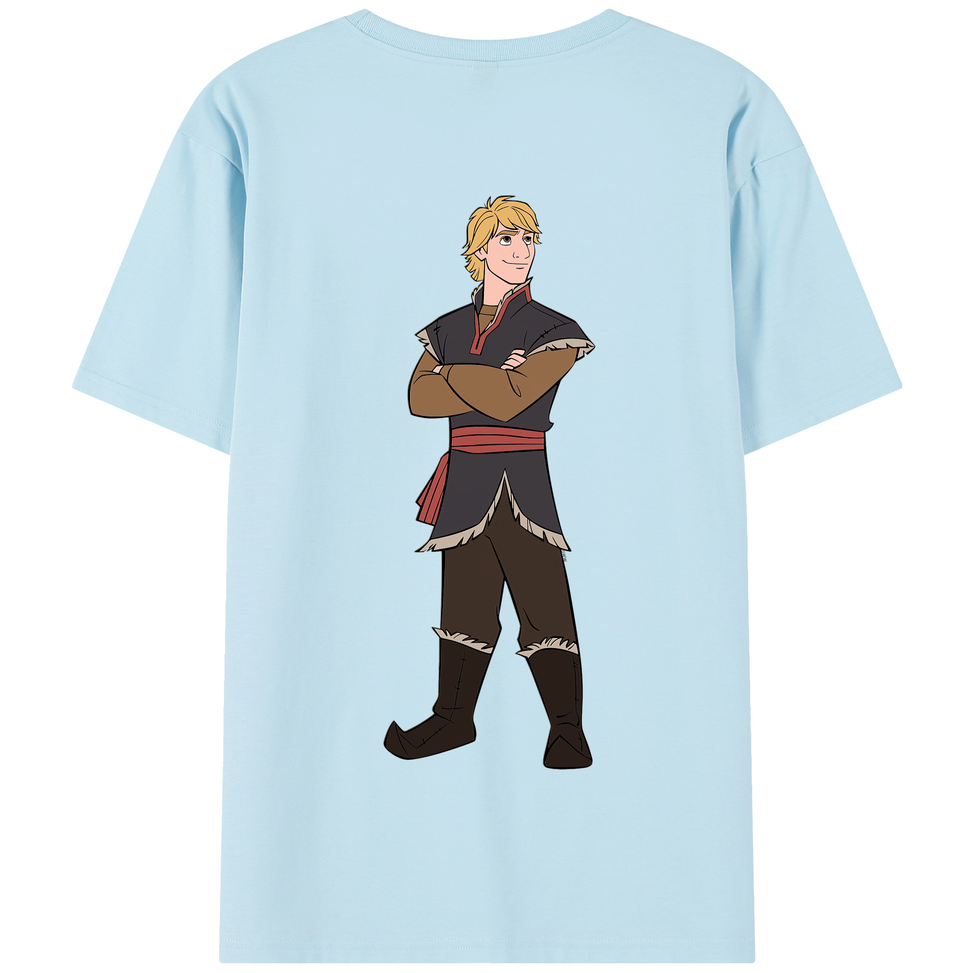 （画像用） アナと雪の女王 アンナ エルサ Frozen Anna Elsa 綿100％半袖Tシャツ（背面プリント）